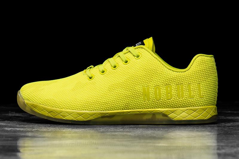 Nobull Neon Lime Camo Men's Trainers Yellow | USA L1487I